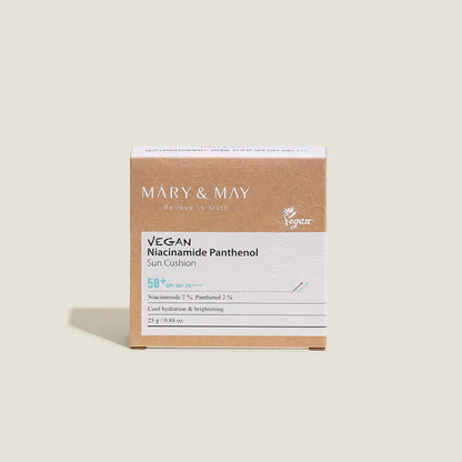 MARY&MAY - VEGAN NIACINAMIDE PANTHENOL SUN CUSHION SPF50+ PA++++