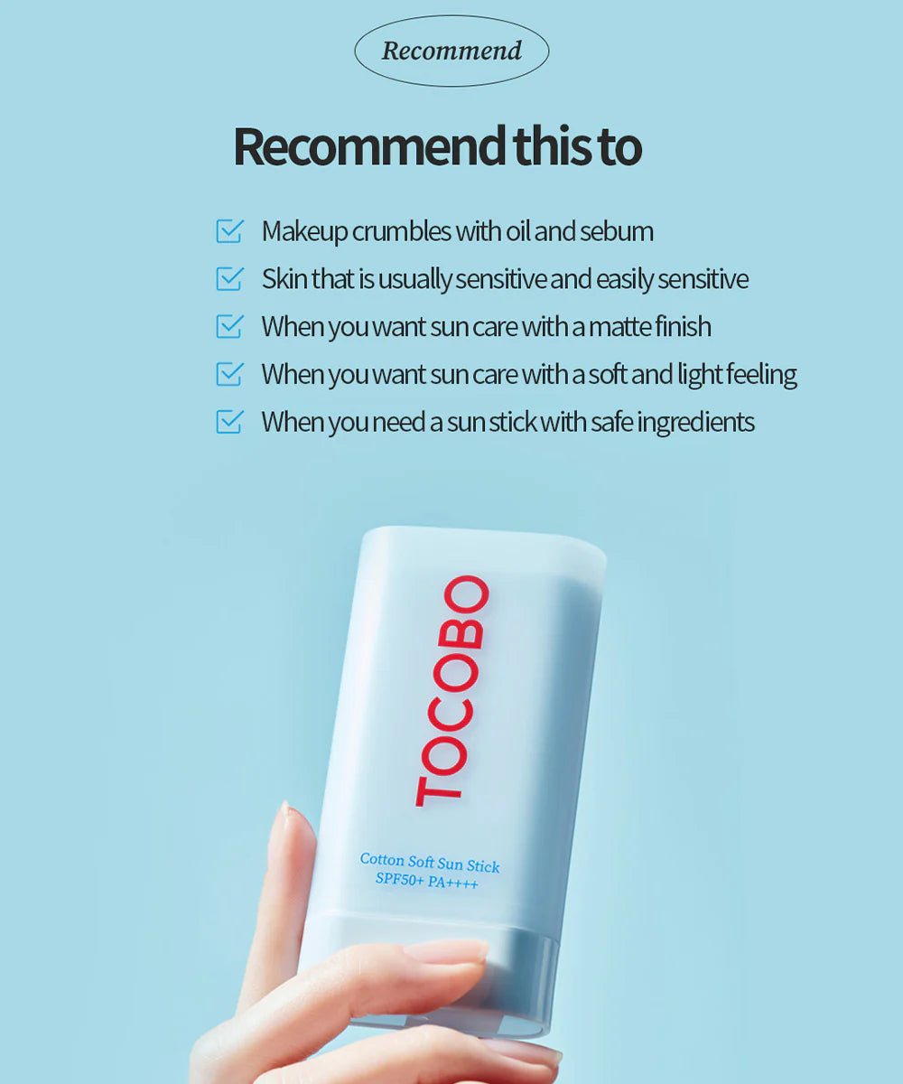 TOCOBO- COTTON SOFT SUN STICK SPF50+ PA++++